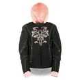thumbnail image 5 of NexGen SH1966 Ladies Black and Pink 3/4 Jacket with Reflective Tribal and Hoodie 2X-Large, 5 of 10