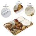 thumbnail image 4 of Farmhouse Rooster Flowers Dish Drying Mats Kitchen Mat Microfiber Counter Absorbent Dish Pad Drainer Rack 18"x24", 4 of 7