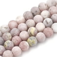 thumbnail image 1 of Natural Marble and Sesame Jasper/Kiwi Jasper Beads Strands Frosted Round 6mm Hole: 1mm about 63pcs/strand 15.5 inch, 1 of 3