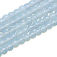 thumbnail image 1 of 10 hebras de cuentas redondas y lisas de ópalo blanco transparente de 4 mm para la fabricación de joyas (80 piezas por hebra)., 1 of 3