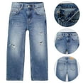 thumbnail image 3 of GYRATEDREAM Boys Distressed Jeans, Big Boy & Little Kids Stretch Slim Fit Pants, Ripped Denim Jeans for Boys 2-10 Years, 3 of 8