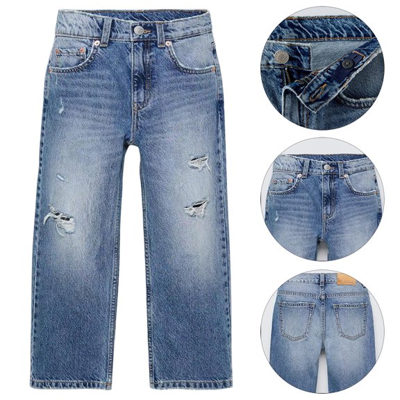 GYRATEDREAM Boys' Skinny Fit Stretch Denim Jeans Pocket Style Zipper Fly & Button Closure 2-10 Years