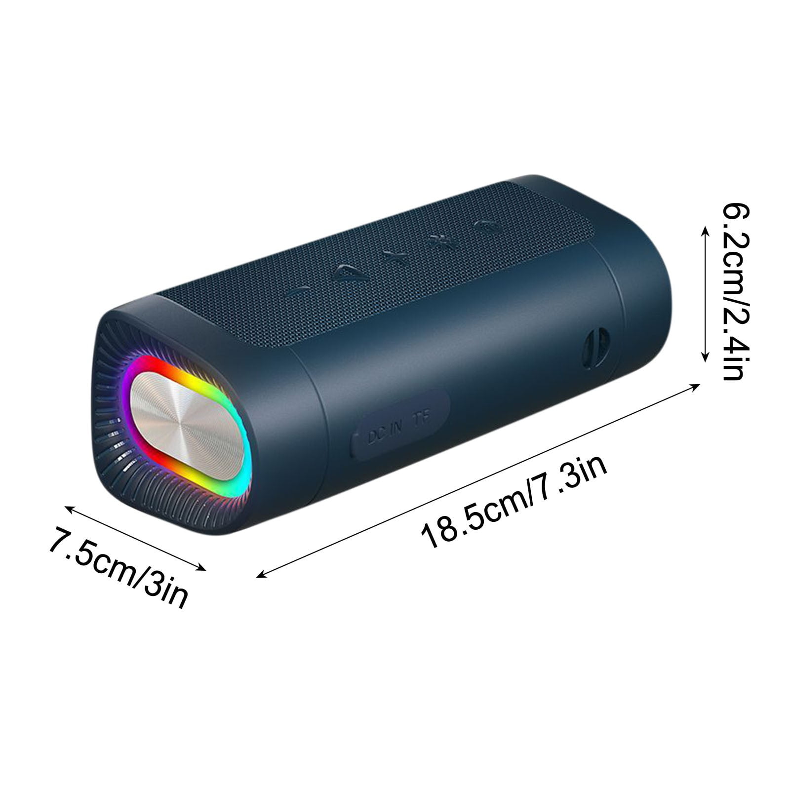 Byujiro New Wireless Bluetooth Speaker with RGB Light Heavy High Volume Outdoor Portable Fabric Sound System for Outdoor, Party and Home Use, Gift Ideas