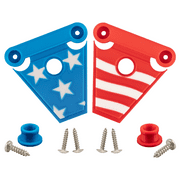 NeverBreak Parts - 2 Red White and Blue Igloo Cooler Latches with Posts and 6 SS Screws, Igloo Cooler Replacement Parts