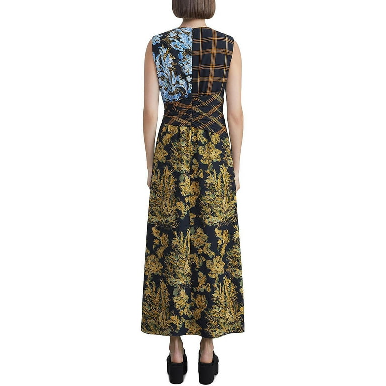 Lafayette 148 New York Womens Faux Wrap Long Maxi Dress Walmart