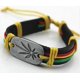 thumbnail image 1 of Pulsera de cuero de cáñamo de cannabis de Jamaica | Regalo para hombres | Hierba | Plantación | Brazalete de cuero, 1 of 5