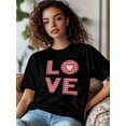 thumbnail image 2 of Camiseta de mujer, camisetas de manga corta, camisetas casuales, camisetas de cuello redondo con texto de amor para el Día de San Valentín para mujer, 2 of 8