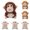 Color A 1PCS & Color B 2PCS & Color C 3PCS, variant on Soft Cuddly Monkey For Kids Adorable Monkey Stuffed Animal For Removable Crafting Perfect, 8 cmx10 cm,Color B 1PCS