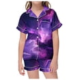 thumbnail image 2 of WEAIXIMIUNG Children Casual Comfortable And Stylish Short Sleeved Sleepwear Set 160, 2 of 4