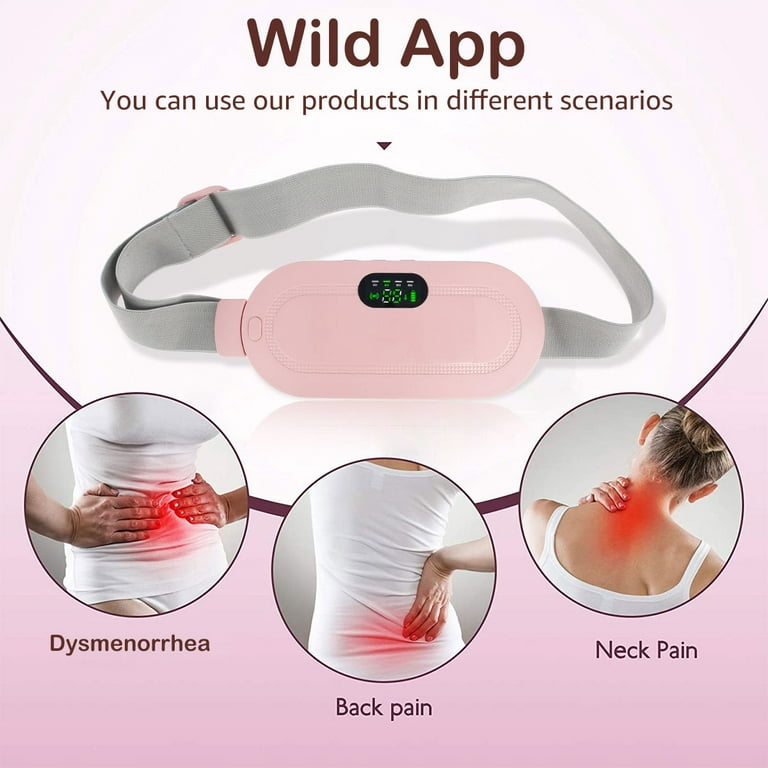 Period Heating Pad for Cramps - Menstrual Heating Pads, Portable Cordless  Vibrating Electric Small USB Heat Pad, Waist Belt Wearable Period Pain