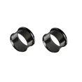 thumbnail image 6 of Surgical Steel Black Double Flared Plug Ear Tunnel 10 to 1" Gauge - Pair, 6 of 7