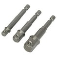 thumbnail image 4 of Paquete De 3 Adaptadores De Punta De Manguito Hexagonal Tuerca De Taladro Barras De Conversión De Manguito Zulema Adaptador de punta de vaso, 4 of 7