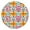 Bright Geometric Pink, variant on Designer Look Boho Tablecloth 36x36 Inch Square Floral Cover with Elastic Hem for Custom Fit on Standard Tables