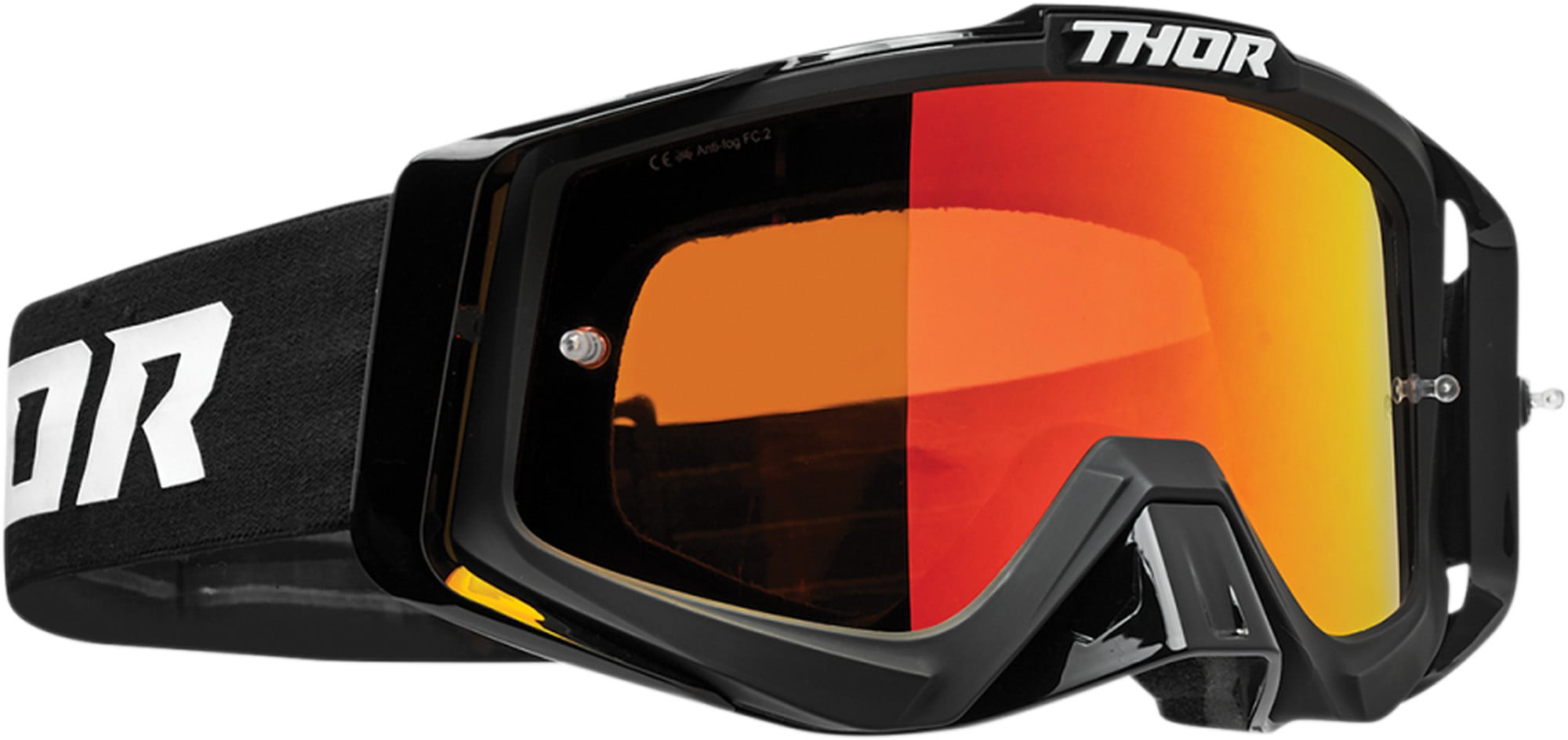 Thor Combat Sand Goggles Flo Orange Smoke Lens Adult MX ATV Motocross Off Road 