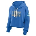 thumbnail image 4 of Women's Fanatics Blue Detroit Lions Oversized Hometown Heritage Cropped Hoodie, 4 of 5