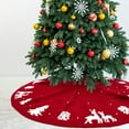 thumbnail image 4 of Wzzjkit Christmas Tree Skirt, Red and White Backgrond Snowflake Tree Skirt, Winter Xmas Tree Mat Decor for Home Party Holiday Decorations (Multiple Styles Available), 4 of 6