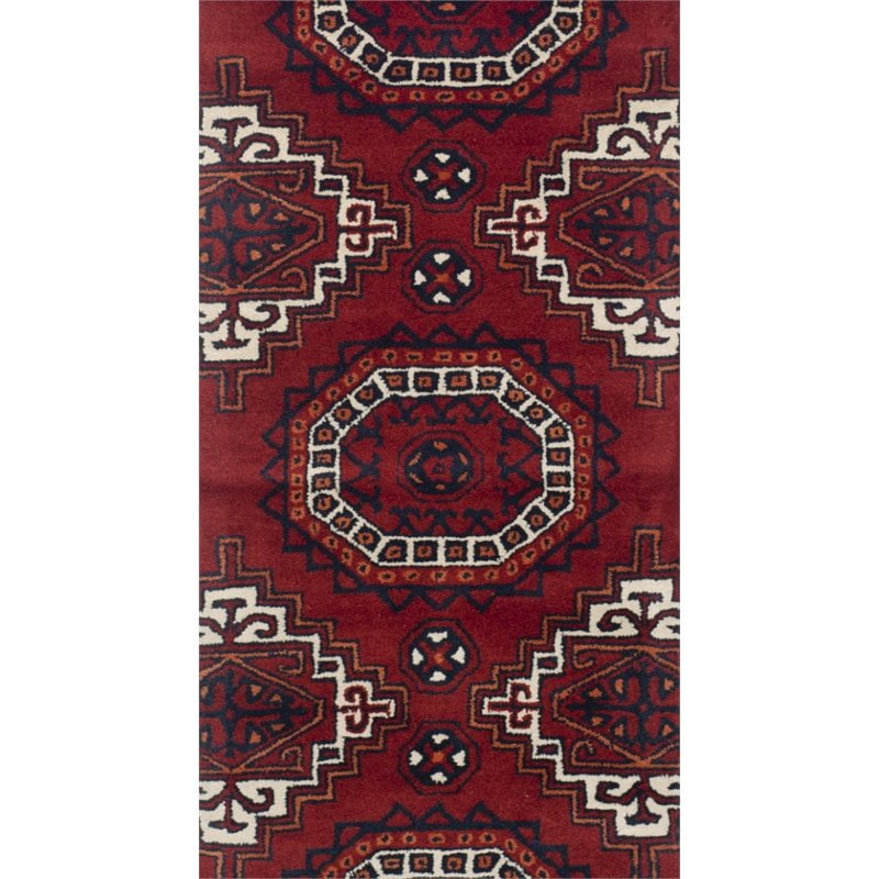 Safavieh Wyndham Collection WYD201A Handmade Modern Premium Wool Runner 2'3 x 9' Red
