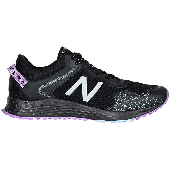 Women's New Balance Fresh Foam Arishi Trail Running Shoe Black/Purple/Neo Violet/Light Aluminum 5 B