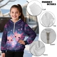 thumbnail image 6 of Pzuqiu Axolotl Hoodies for Kids Versatile Stretchy Girls' Fashion Hoodies & Sweatshirts Practical Wind Proof Long Sleeve Jacket Outfits Personalized for Young Girls Size 4-5, 6 of 7
