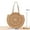 Hollow-brown, variant on Straw Handbags Women Handwoven Round Straw Bags Hand Large Summer Beach Tote Woven Handle Shoulder Bag
