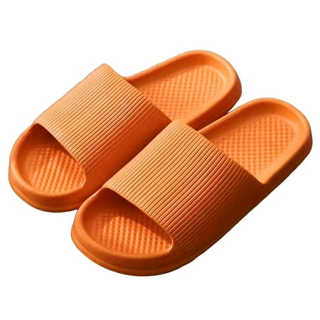 OJSFQUFP House Slippers for Men Shower Slippers Bathroom Slippers Sandals House Slippers Non Slip Shoes Dorm Shoes Memory Foam Slippers for Women Orange 40
