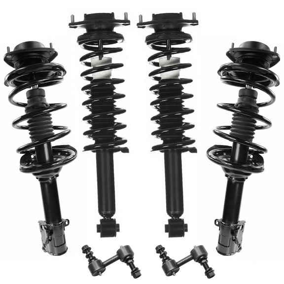 Detroit Axle - 2.5L 6pc Struts Suspension Kit for 2010 2011 2012 Subaru Outback, 4 Front Rear Struts with Coil Spring Assembly 2 Front Stabilizer Sway Bar End Links Replacement