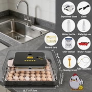 Adnoom 56 Egg Incubator Chicken Incubators for Hatching Eggs with Automatic Egg Turner and Humidity Temp Control, Egg Hatcher Incubator with Egg Candler for Chicken Ducks Bird Quail
