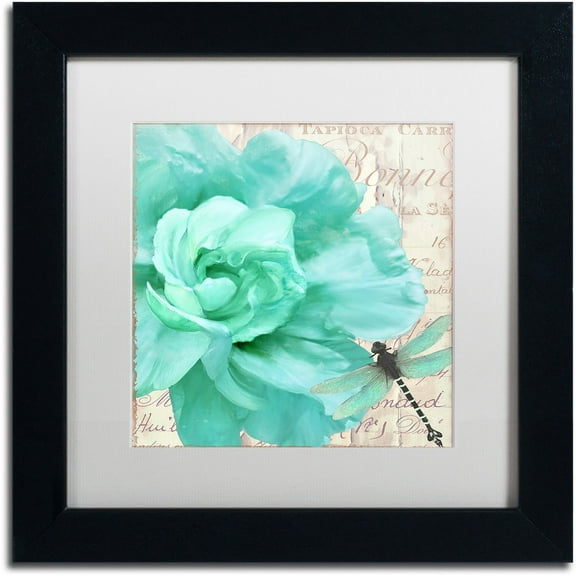 Trademark Fine Art "Petals Impasto III" Canvas Art by Color Bakery White Matte, Black Frame