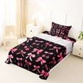 thumbnail image 5 of Erosebridal 3D Cartoon Red Cherry Twin Sheet Sets For Girls,Cute Ribbon Bow Bedding For Kids 3-Piece, 5 of 6
