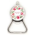 thumbnail image 1 of Patron de flores rosas rojas Bush Acero inoxidable Metal cerveza tapa sacacorchos, 1 of 3