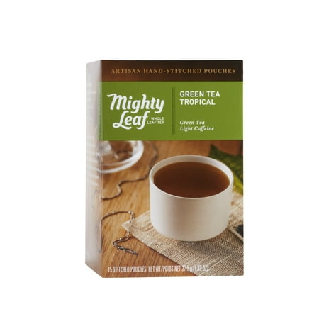 Mighty Leaf, Green Tea Tropical, Tea Bags, 15 Ct - Walmart.com