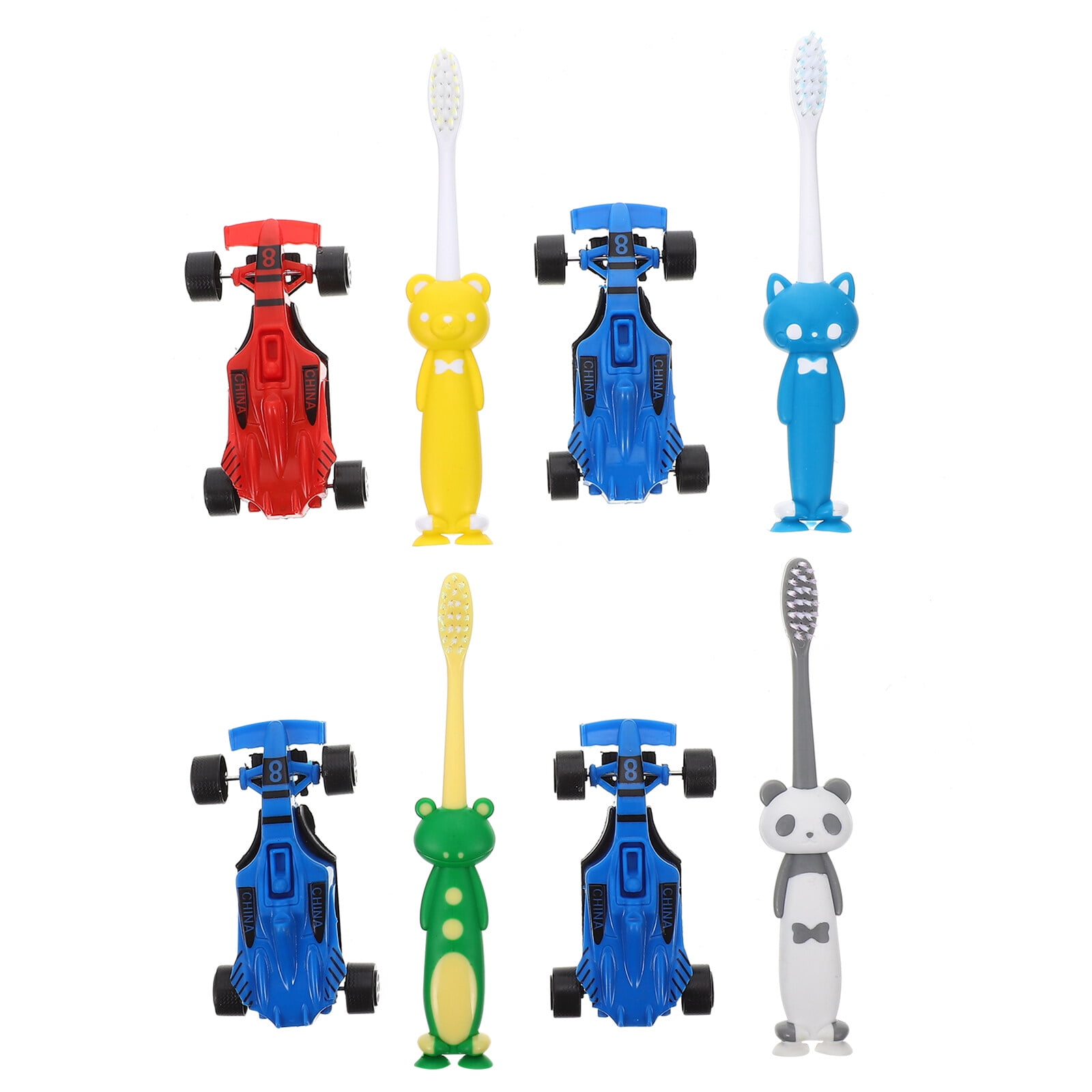 Tooth brush kids 4 Sets of Children Manual Toothbrush Cartoon Teeth Brush Teeth Cleaning Tool
