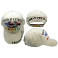 thumbnail image 5 of Vietnam Veteran Proudly Served Combat Veteran Ribbon Khaki Embroidered Cap Hat, 5 of 5