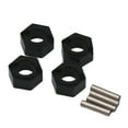 thumbnail image 3 of 4x Adaptateur Roue RC Modèle Accessoire Pièces de Rechange Rallonge Roue RC Entretoises Roues Moyeux pour 1/24 Fcx24 1/24 RC Voiture sur Chenilles Noir, 3 of 8