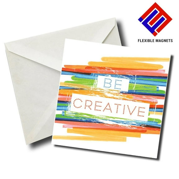 Be Creative Inspirational Quote Magnet for refrigerator. Great Gift! By Flexible Magnets