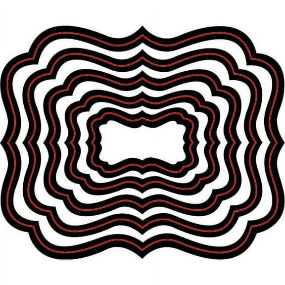 Die Cut Emboss Stencil Nesting Rectangles 5Pc By Darice