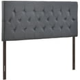 thumbnail image 3 of Modern Contemporary Queen Size Headboard, Grey Fabric, 3 of 5