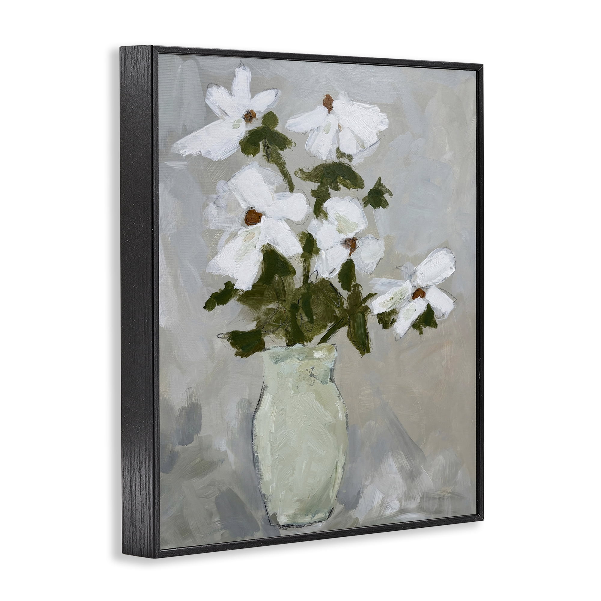 Stupell Industries Cosmos Flowers Serene Rustic Vase Black Framed Giclee Art, design by Chloe Elliot