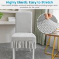 thumbnail image 3 of Universal Stretch Dining Room Chairs Slipcover, Removable Washable Chair Seat Protector with Skirt  for Restaurant, Banquet Dining Chair, 3 of 16