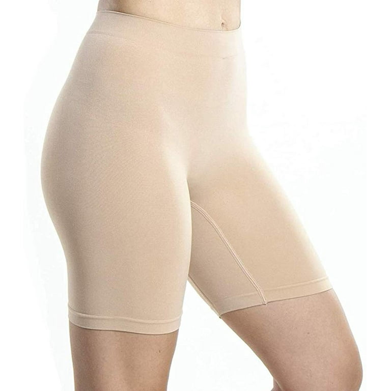 Emprella Nude Slip Shorts for Under Dresses, 4 Pack Womens