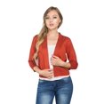 thumbnail image 5 of G-Style USA Women's 3/4 Sleeve Open Front Cropped Cardigan Sweater (S-XL), 5 of 7