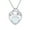 Silver-White, variant on Bling Jewelry Womens Created White Opal Heart Pendant Necklace for New Mother Rose Gold Plated Silver