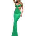 thumbnail image 1 of Txlixc LAdidas Hollow bodycon dress, Summer Women #39;s Solid Low neck sin mangas back stranded Beach dress Txlixc moda, 1 of 5