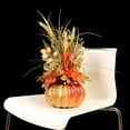 thumbnail image 5 of Artificial Pumpkin with Flowers Floral Arrangement for Tabletop Home Autumn, 5 of 8