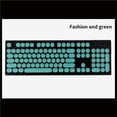 thumbnail image 4 of Teclado retroiluminado, receptor ABS de mano, redondo, fuerte estabilidad, ergonomía suave, teclas, cubierta, ordenador portátil para el hogar, Juegos de teclado y mouse para computadora Verde, 4 of 6