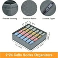 thumbnail image 5 of 1/2 Packs Sock Drawer Organizer Divider, Underwear Organizer, 24 Cell Collapsible, 5 of 5