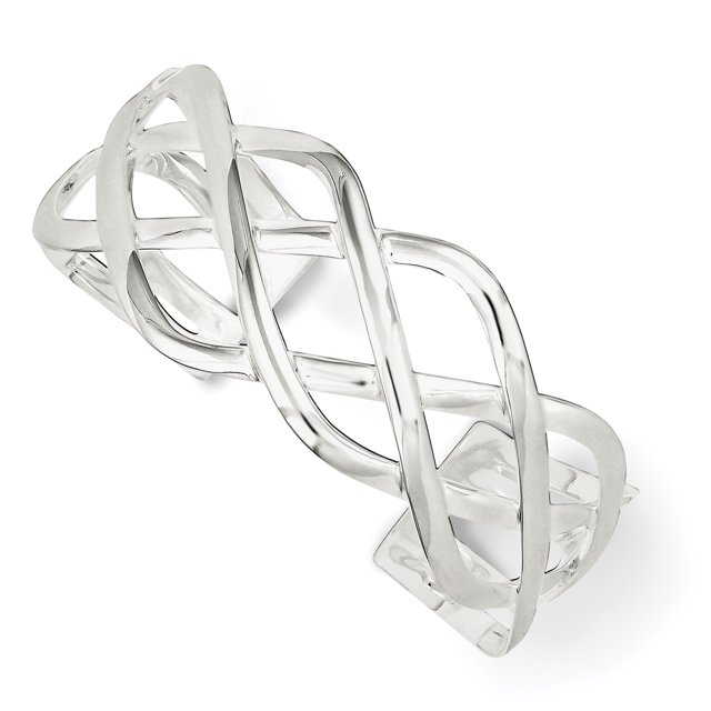 Sterling Silver Bangle (Weight: 26.43 Grams, Length: Inches)