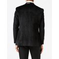 thumbnail image 3 of Men’s Soft Velvet Dinner Jacket Retro Tailored Fit Party Tuxedo Blazer Black Satin Shawl Lapels, 3 of 5