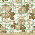 thumbnail image 2 of Ambesonne Romantic Fabric by the Yard Upholstery, Monotone Budding Roses, 1 Yard, Pastel Brown Caramel, 2 of 5
