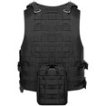 thumbnail image 3 of Chaleco táctico Molle para entrenamiento, airsoft, paintball, combate, Swat, asalto, ejército, tiro, caza, exteriores, 3 of 4